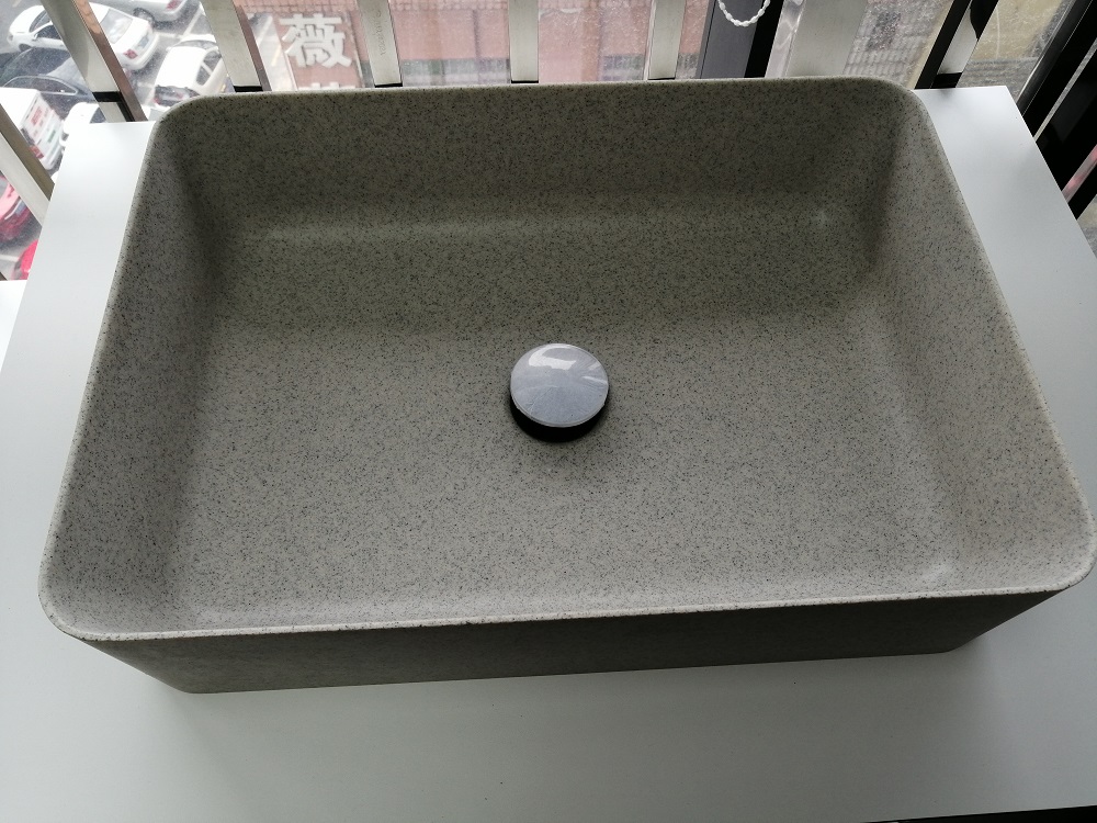 Gray linen artificial stone washbasin