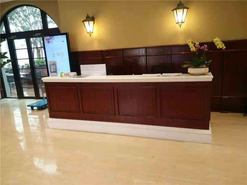 Huawei project: tea station, reception desk, sink