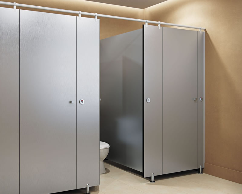 washroom  solid phenolic compact laminate