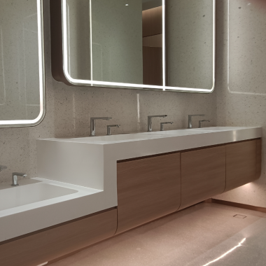 一体成型人造石洗手盆