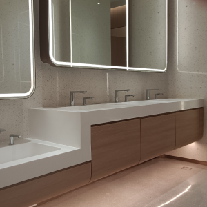 一体成型人造石洗手盆