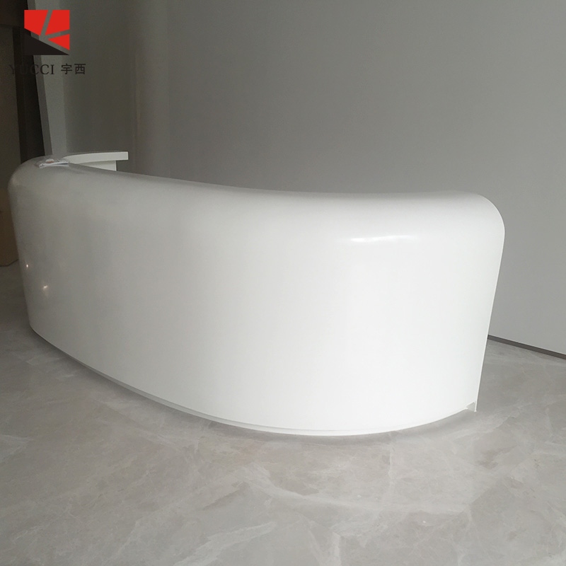 时尚简约弧形人造石接待台